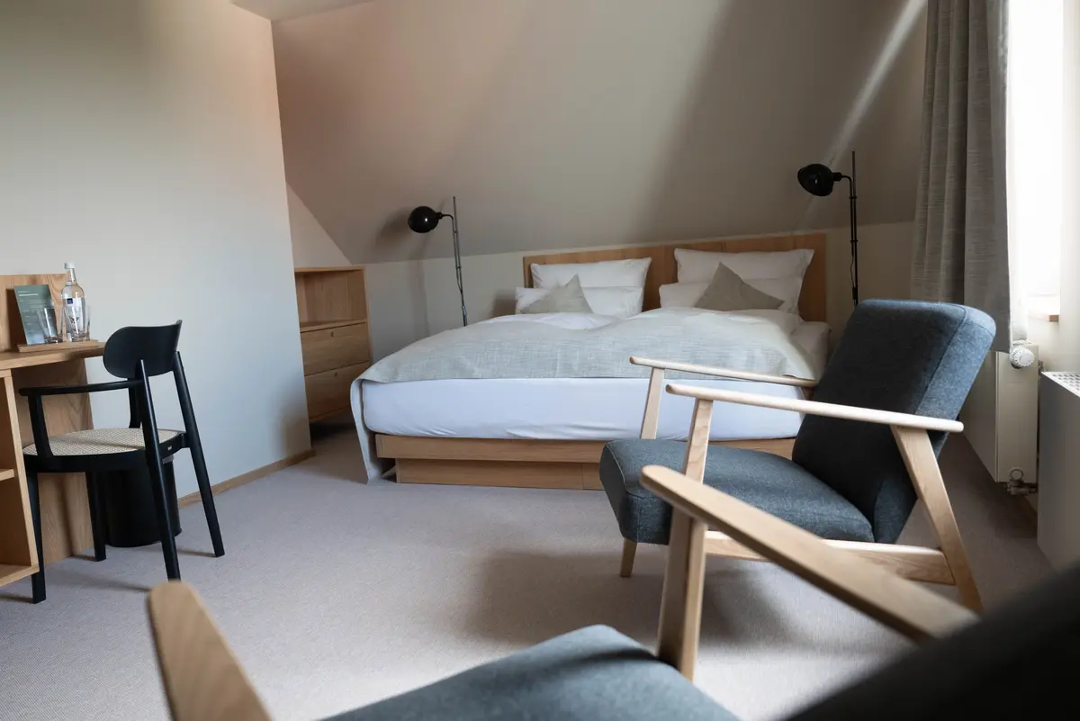 Haus Meeresstern: Sitzecke im Doppelzimmer